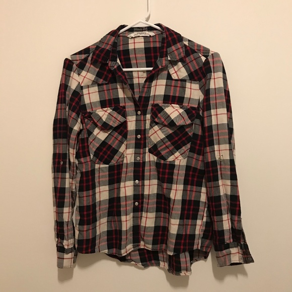 Zara Tops - Zara ~ Plaid Woman Button-down Top #96